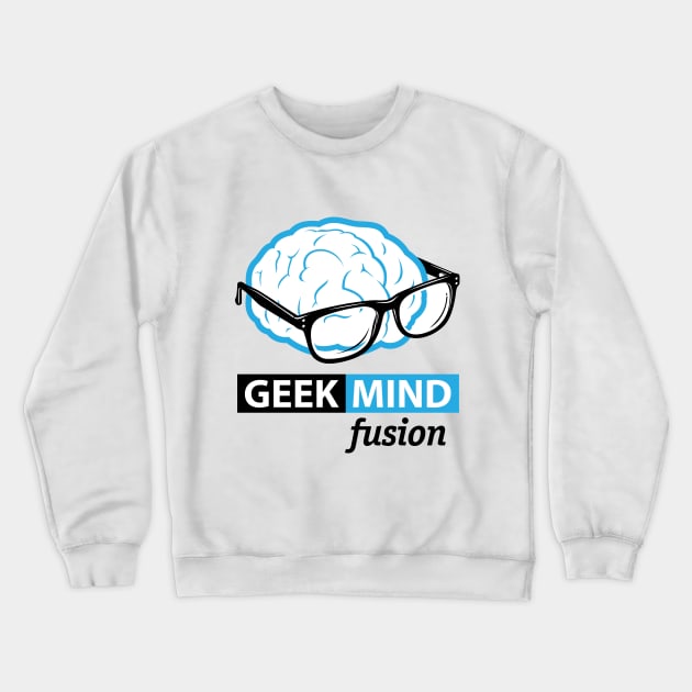 Geek Mind Fusion Brain Logo v 2.0 Crewneck Sweatshirt by GeekMindFusion